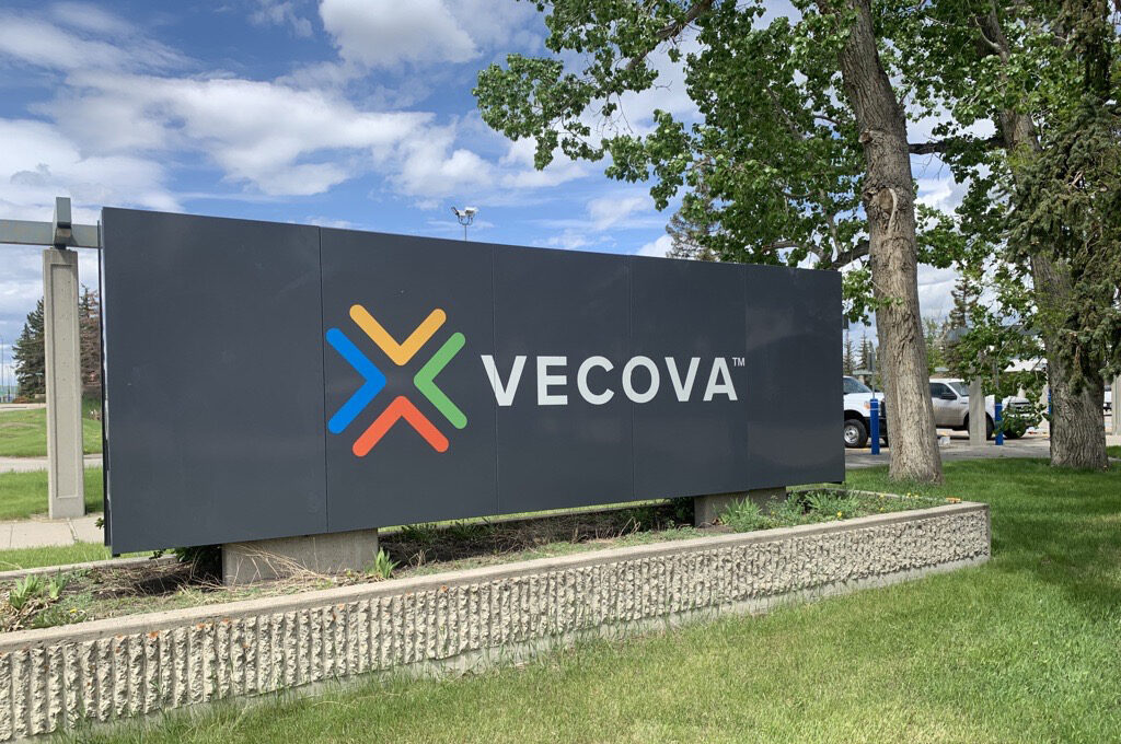 Vecova's Sign at Old Location